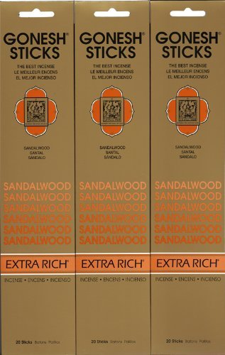 Amazon.co.jp: GONESH SANDALWOOD サンダルウッド 20本入り X 3パック