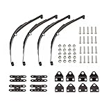 4 Barres de Suspension à Lames rigides en Acier Inoxydable for Crawler 1/10, Compatible avec camions RC4WD Tamiya et Axial F350 et D90.