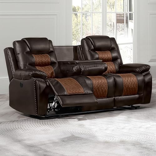 New Classic Furniture Nikko Faux Leather Sofa with...