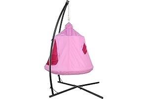 AthLike Hanging Swing Chair with Tree Stand Canopy