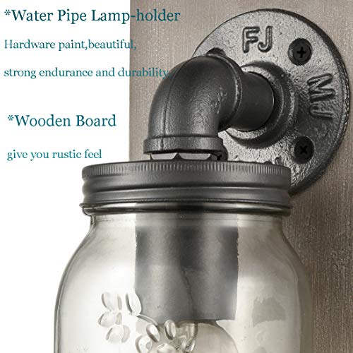 EUL-Farmhouse-Mason-Jar-Wall-Sconces-Hanging-Wall-Light-Plug-in-Set-of-2-2-Pack EUL Farmhouse Mason Jar Wall Sconces Hanging Wall Light Plug in Set of 2 2 Pack