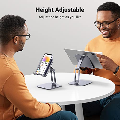 UGREEN Foldable Aluminum Tablet & Phone Stand - Adjustable Desk Holder for iPad, iPhone, and Tablets 15414