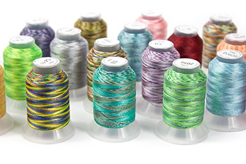 Embroidex 24 carretes de hilo de bordar para máquina multicolor miniatura 2