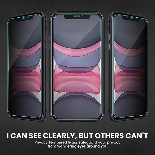 Image of FIRST MART Matte Privacy Tempered Glass for iPhone 11 / iPhone XR - 9H Hardness, Anti-Spy, Anti-Glare Protection, Edge to Edge Coverage, Bubble-Free [1 Pack]
