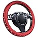 CAR PASS Bling Diamond Leather Steering Wheel Cover, with Bling Sparkly Crystal Glitter Rhinestones Universal Fit 14