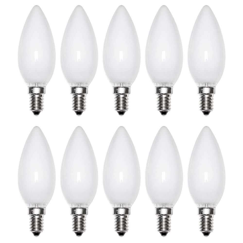 NCC-Licht 10 Stück Kerzenlampe C35 matt E14 25W warmweiß dimmbar 230V