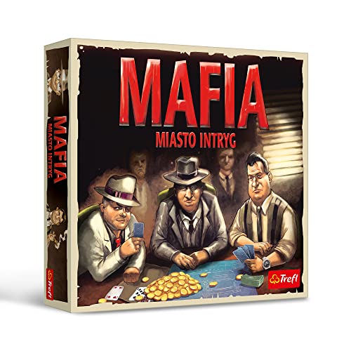 Trefl - Mafia - Stadt der Intrigen - Gesellschaftsspiel, Neues Bild des Kult-Spiels, Mafia und Bürger, Traditionelles Spiel für 9-19 Spieler, für Erwachsene und Kinder ab 9 Jahren