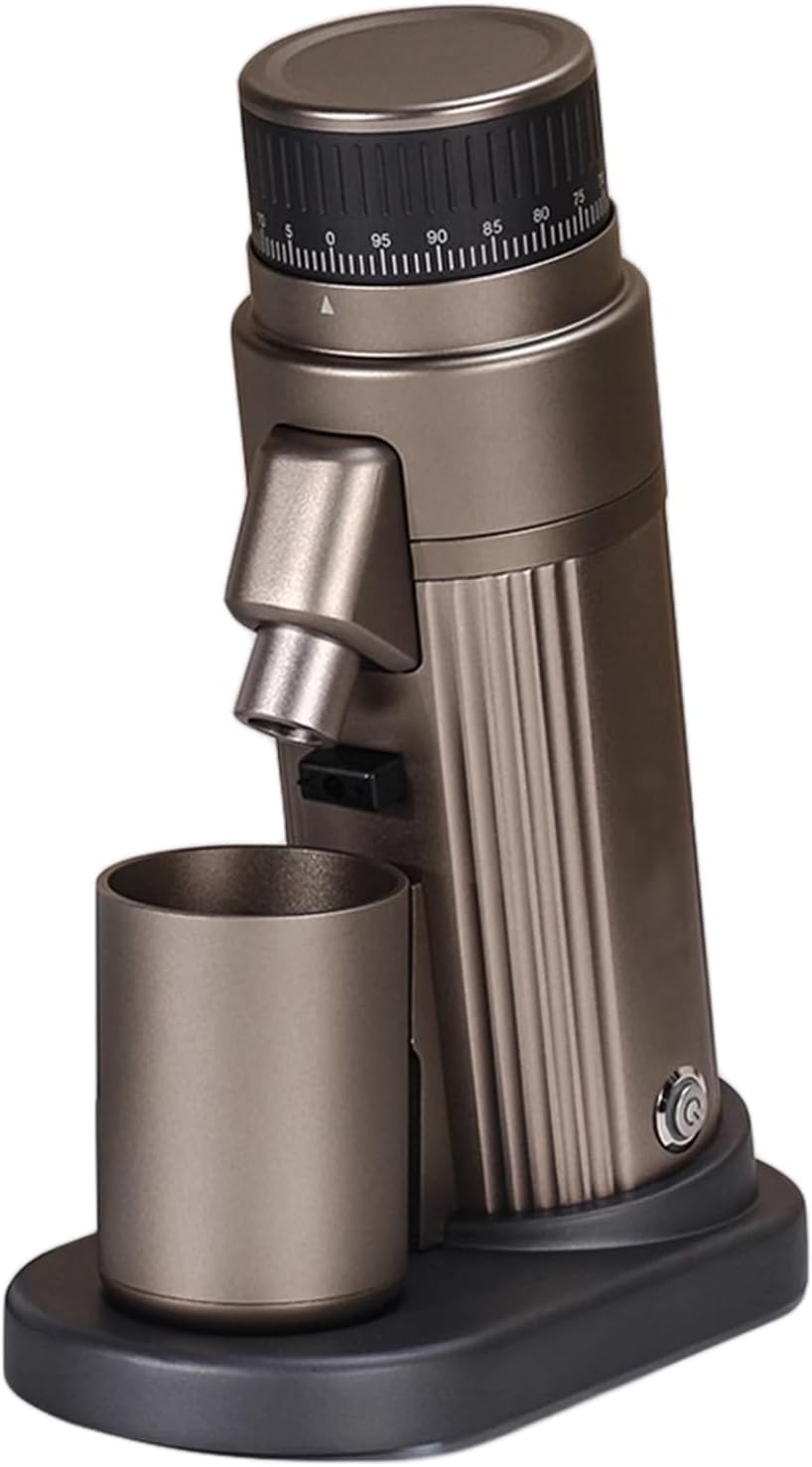 Boozxcv A Conical Burr Coffee Grinder, Electric Single Dose Espresso Grinder, 55Mm 7-Core Conical Burr, 0-100 Stepless Djustment, Capacity 30G, For Drip, French Press (A)