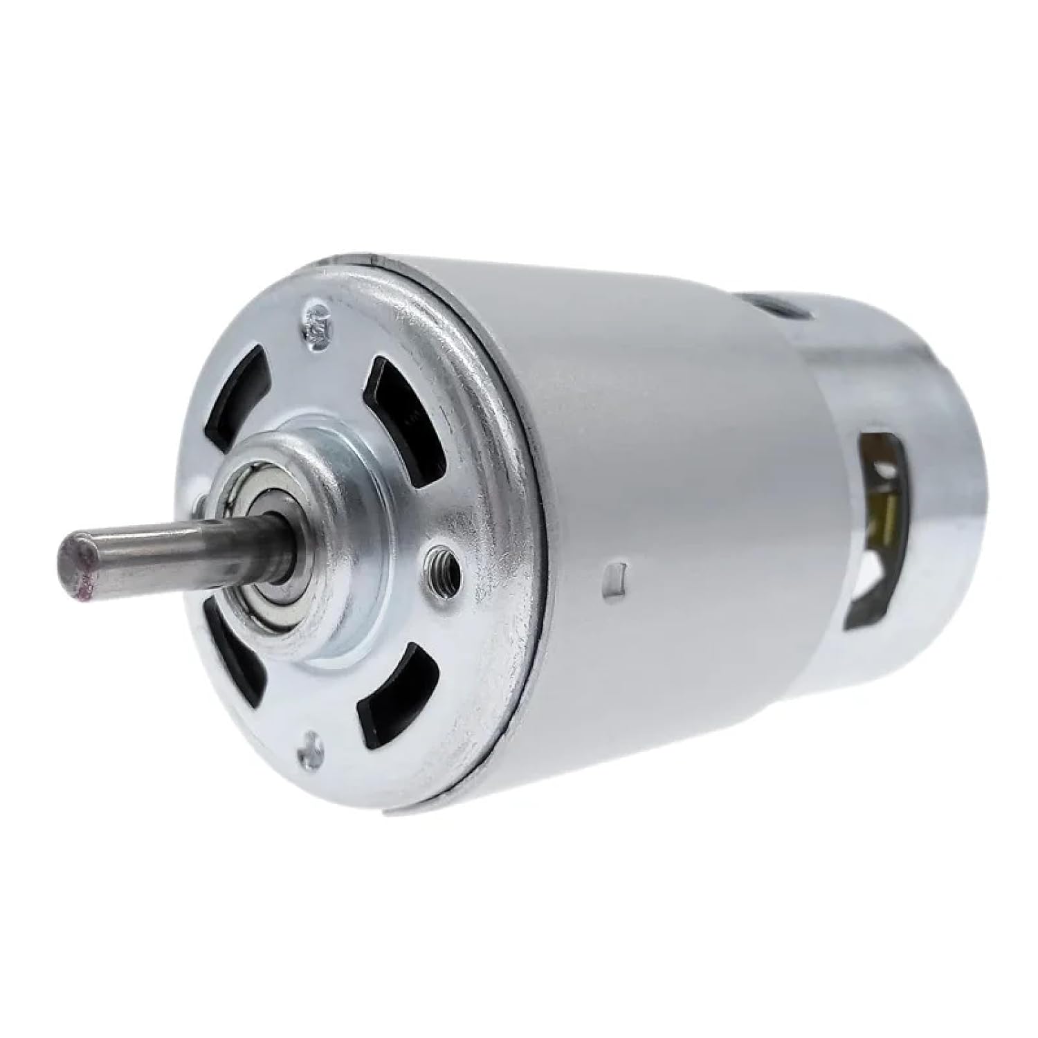 RS-775 DC Motor, 12V-24V, Double Ball Bearing, High Torque, Low Noise, 3000-10000 RPM, Silver (12500rpm 12V)