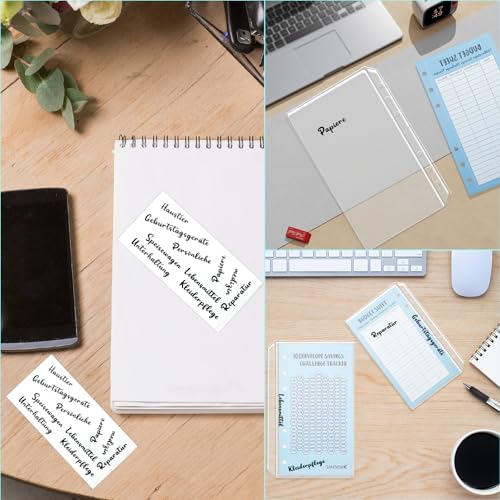 Annickee 48 Classeur Budget A6, Budget Planner avec 12 Défi de L'économie D'argent, Enveloppe Budget, Économiser de L'argent, Accessoires pour Classeur avec Cartable, Stylo Neutre Noir Et Autocollan – vue 6