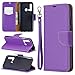 Produktbild Echtes Leder Hülle Handy-Fall Litchi Textur Pure Color Horizontal Flip PU-Leder-Kasten mit Halter & Card Slots & Wallet & Lanyard for Huawei P20 lite (2019) / nova 5i (Color : Purple)