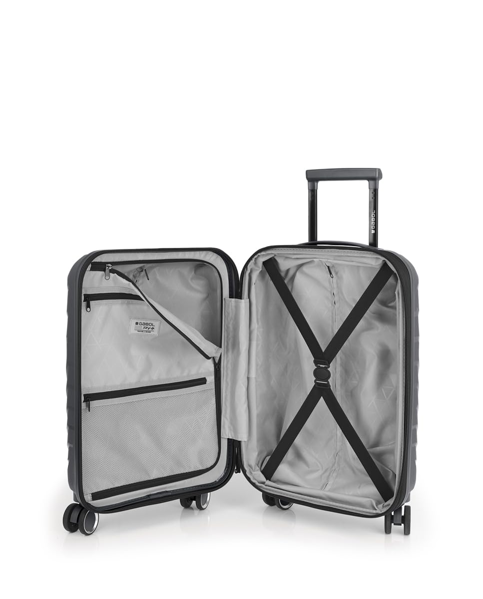 Gabol - Maleta de Cabina Rígida Expandible 55x35x21/24 cm Soho 40,3L en Polipropileno con TSA, Cremallera de Seguridad y 4 Ruedas Dobles 360°