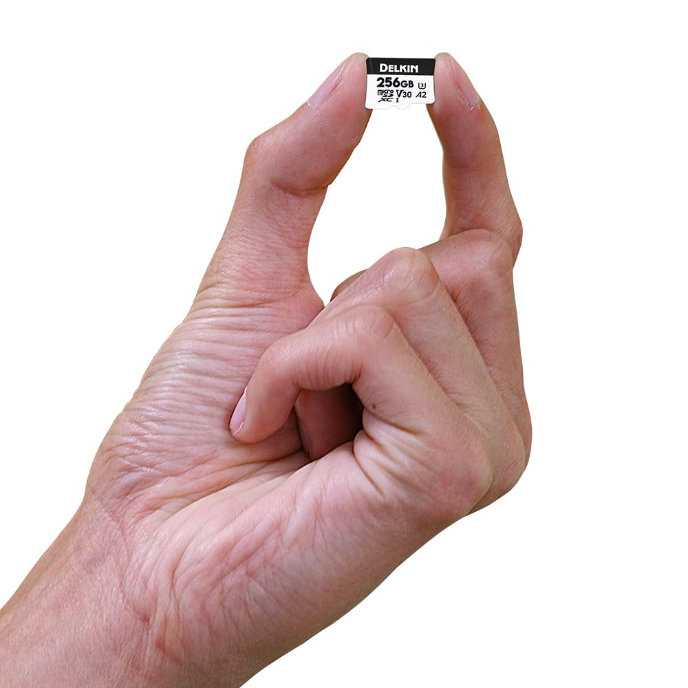 Delkin Devices Scheda di memoria Hyperspeed microSDXC da 256 GB, UHS-I V30 A2