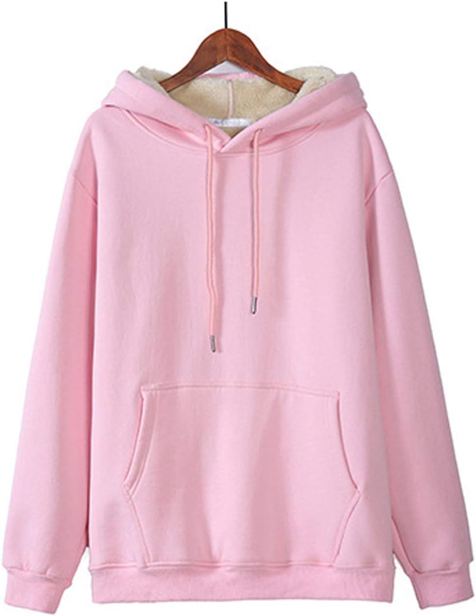 Flygo Hoodies for Women Winter Warm Sherpa Lined Fleece Pullover Hooded Sweatshirts