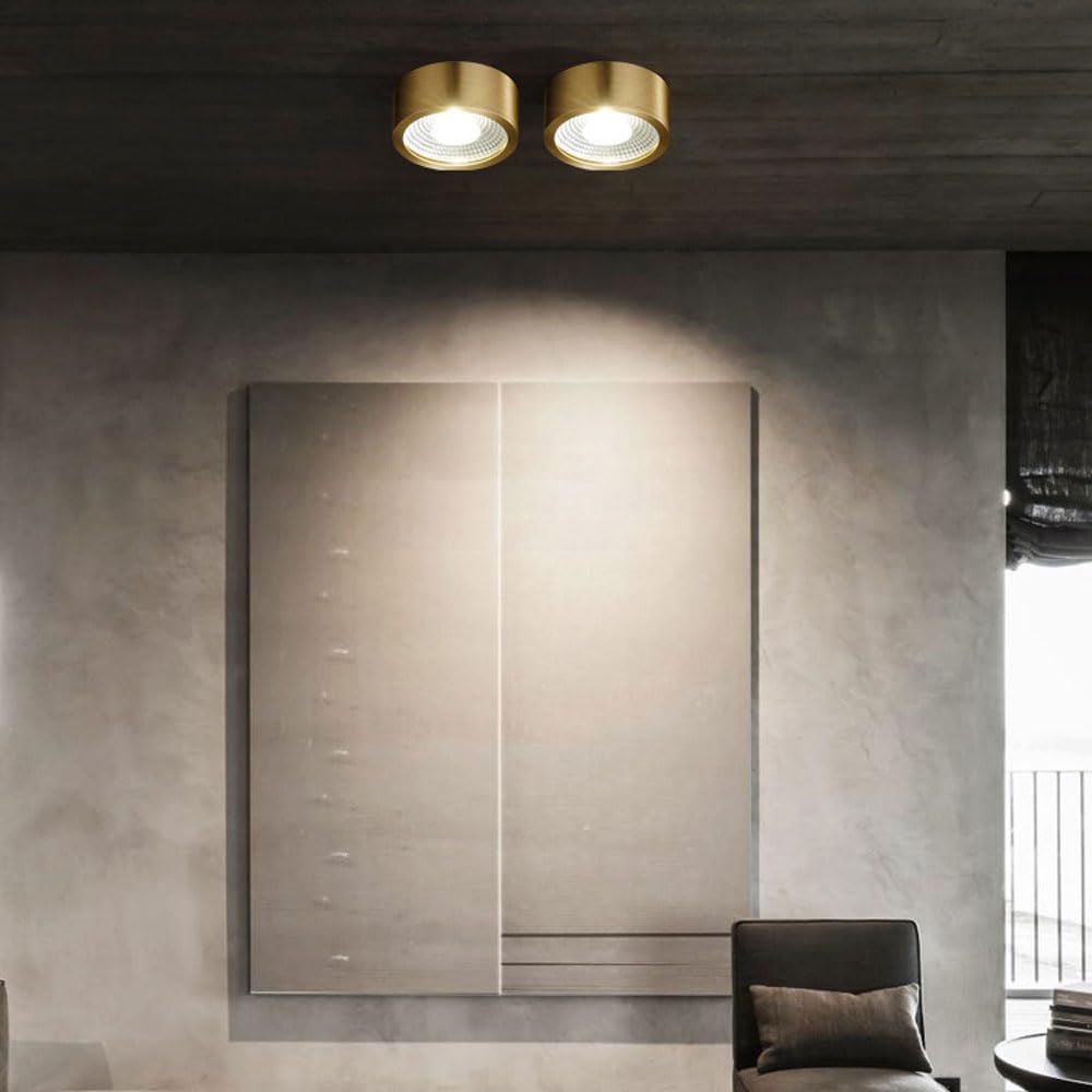 Confezione da 3 faretti da Incasso a Superficie per Interni, faretti a LED da soffitto, faretti a LED da soffitto Senza Fori, luci da soffitto per corridoio, Galleria, Cucina,