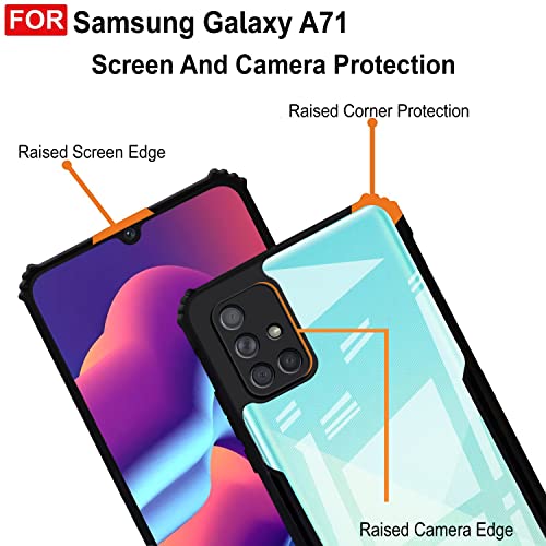 Image of Zapcase Back Case Cover for Samsung A71 | Compatible for Samsung A71 Back Case Cover | 360 Degree Back Cover Case | Clear Case with Camera Protection | (TPU + PC | Matte Black)