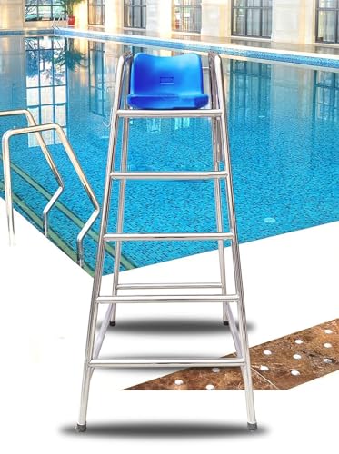 Silla salvavidas para piscinas con escalera de acero inoxidable miniatura 3