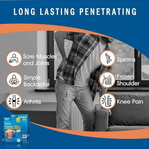 MQ Pain Patches, 60 Count Herbal Heat Patches for Back, Knee Pain Patches Warming Herbal Plaster, Pain Patches for Back Knee Neck Shoulder Pain