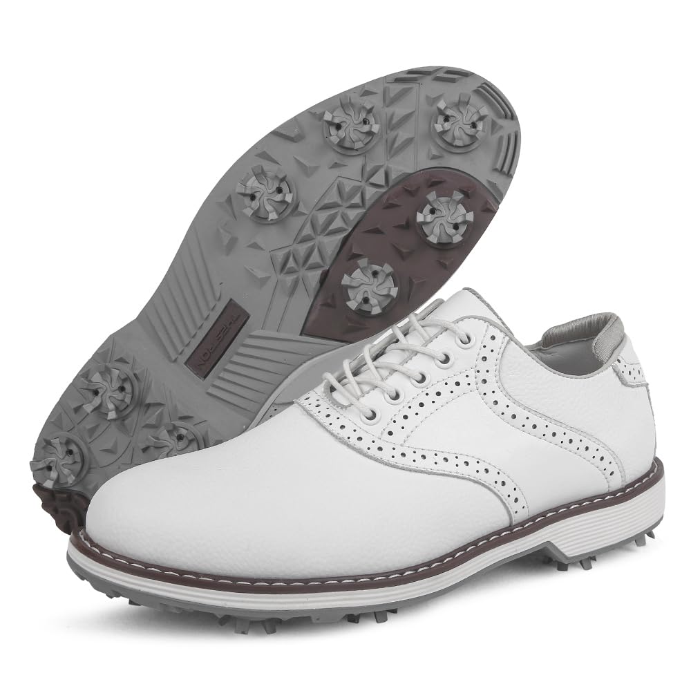 Spikes Golf Shoes Men Professional Golf Shoes Waterproof Walking Footwears for Golfers Outdoor Gym Sneakers