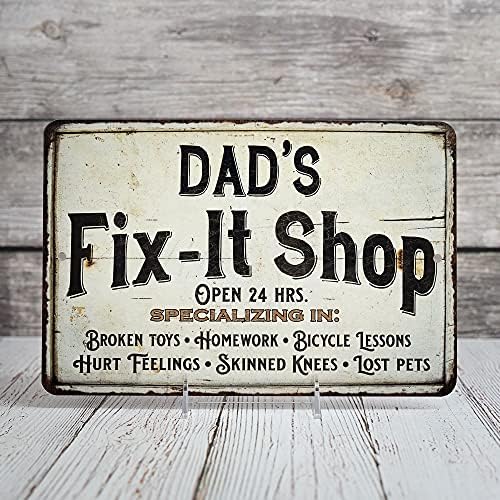 Chico Creek Signs-Dad's Fix-it Shop Vintage Garage Decor