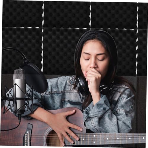 6 piezas Paneles absorbentes de sonido Almohadillas de aislamiento para monitores Estudio Aislamiento acústico para equipo de estudio musical miniatura 4