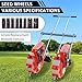 RNQZ Adjustable Garden Dual-Row Hand-Push Seeder Planter, Multi-Crop Seeding Toolfor Planting Corn Cotton Soybean Peanut,12 Mouths