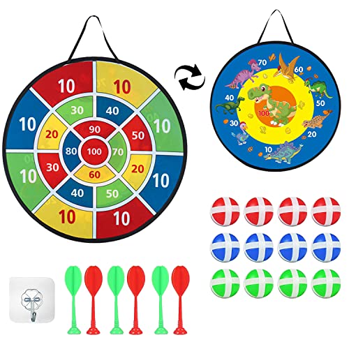 Doloowee 14 Pcs Double-Sided Magnetic Darts Set For Kids Large Size