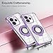 Hlgcokro for Oppo Reno 15 Pro Case with Ring Stand, Silicone Shockproof Phone Case for Oppo Reno 15 Pro Clear Slim Luxury Cute Plating Protective Cover (Purple)