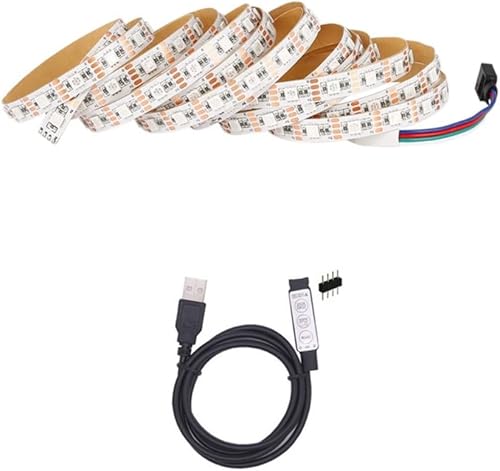 Fengyan - Tira de luces LED de 9.8ft, 5050 SMD RGB 5 V, USB, cinta de diodo de neón, flexible, a rayas, para decoración de pantalla de TV, PC,