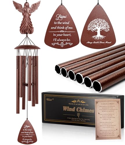 VENBEEL Angel Memorial Wind Chime Memorial Sympathy Gifts for Loss of Love One Bereavement Condolence Remembrance Gift for Loss of Mom Dad