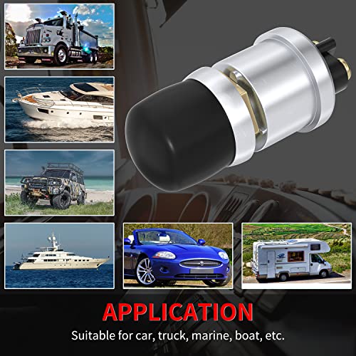 Daiertek ASW-B05 Push Button Starter Switch 12V / 24V Waterproof Push Start Button 50A Heavy Duty Momentary Weatherproof thumb #5