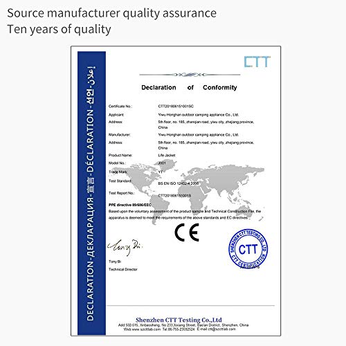 huayao Colete de natação para adulto, colete salva-vidas flutuante com barra luminosa de apito salva