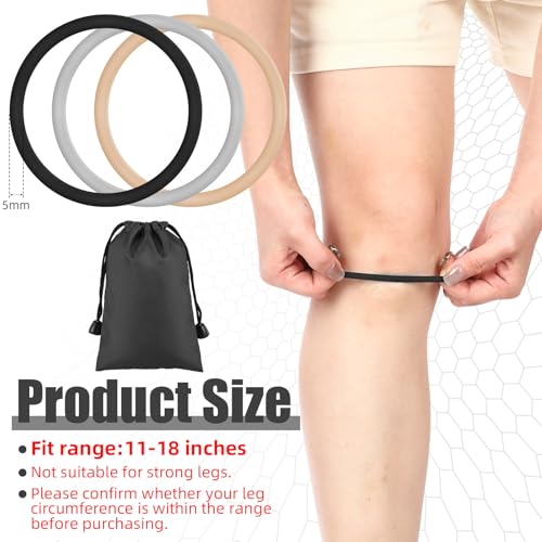 Image of Foilswirl Silicone Patella Knee Band for Basketball Patella Tendon Support Knee Pain Running Tendon Brace Support Strap(6,Black,Nude Color,Gray,M)