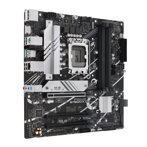 Image of ASUS Prime B760M-A D4-CSM Intel B760 (LGA 1700) mATX Commercial CSM Motherboard, PCIe 4.0, DDR4, 2X M.2, 2.5Gb LAN, DP, 2X HDMI, SATA 6 Gbps, USB Type-C, Aura Sync, ASUS Control Center Express