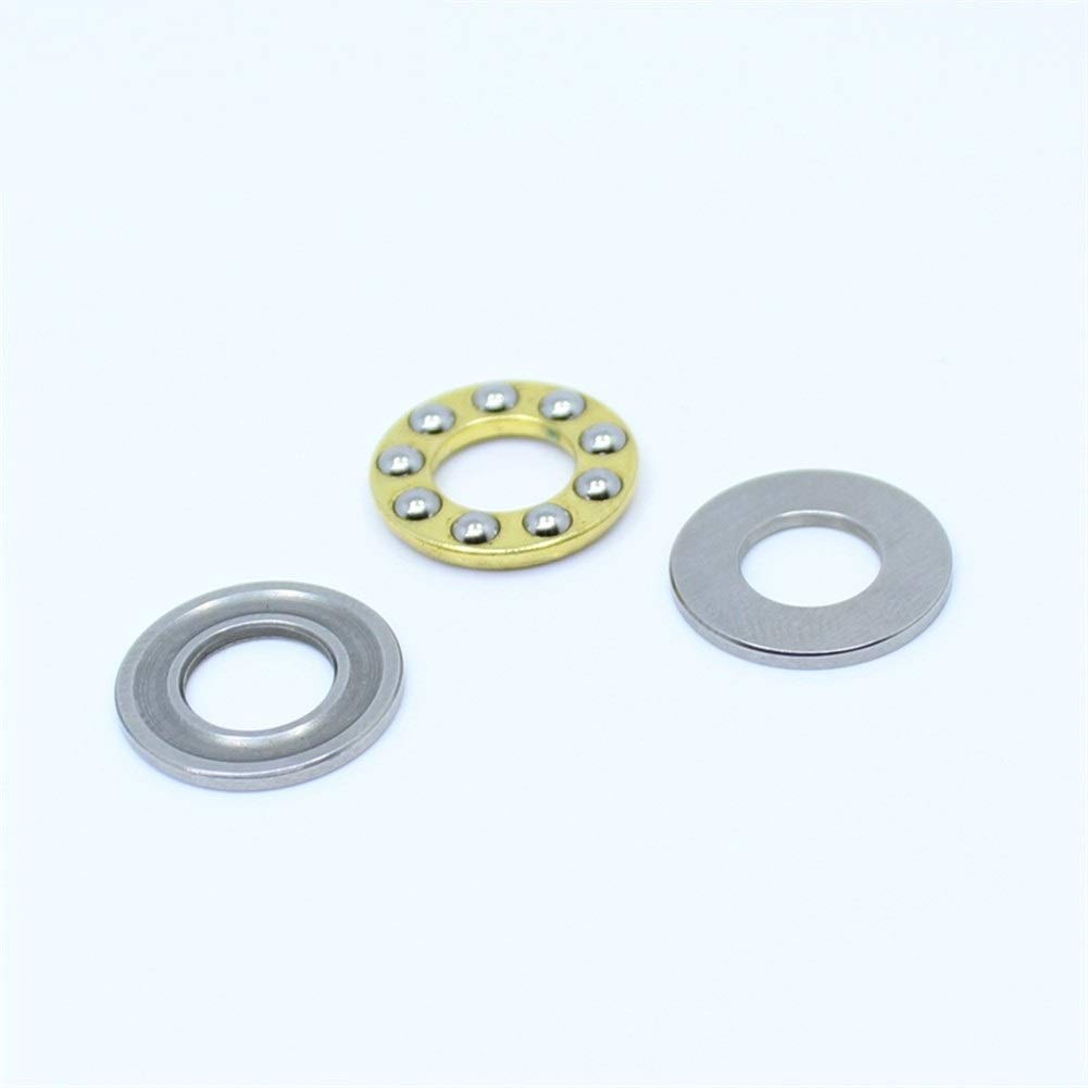 DOLUNTO 6pc F10-17M F10-18M F10-20M F12-21M F12-23M F13.2-23.8M Rodamientos de Bolas de Empuje (Color : 50PCS, Size : F10 17M 10x17x5)