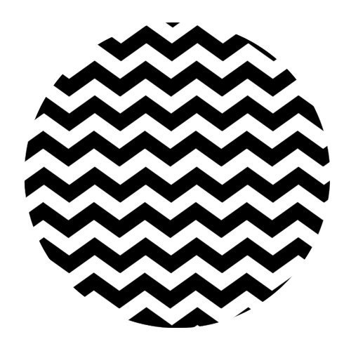 Black and White Chevron Mouse Pad Size(7.87