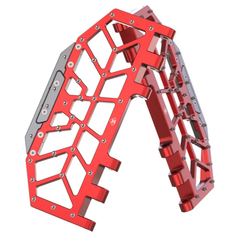 Spirit Beast FreeMotion Honeycomb Electric Unicycles Spiked CNC Pedals with Magnet High-Density Aviation 6061 Aluminum Compatible for All Models of GOTWAY, Inmotion V11, Veteran Sherman (RED)