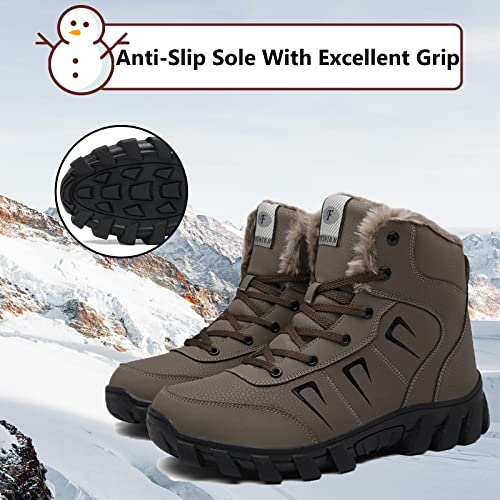 Snow Boots for Men Women Waterproof Lightweight Hiking Shoes Winter Outdoor Warm Fur Lined Trekking Boots4