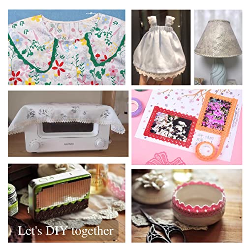 Idongcai Lace Ribbon Lace Trim Lace (Mixed Color 20 Yards) #TOP5