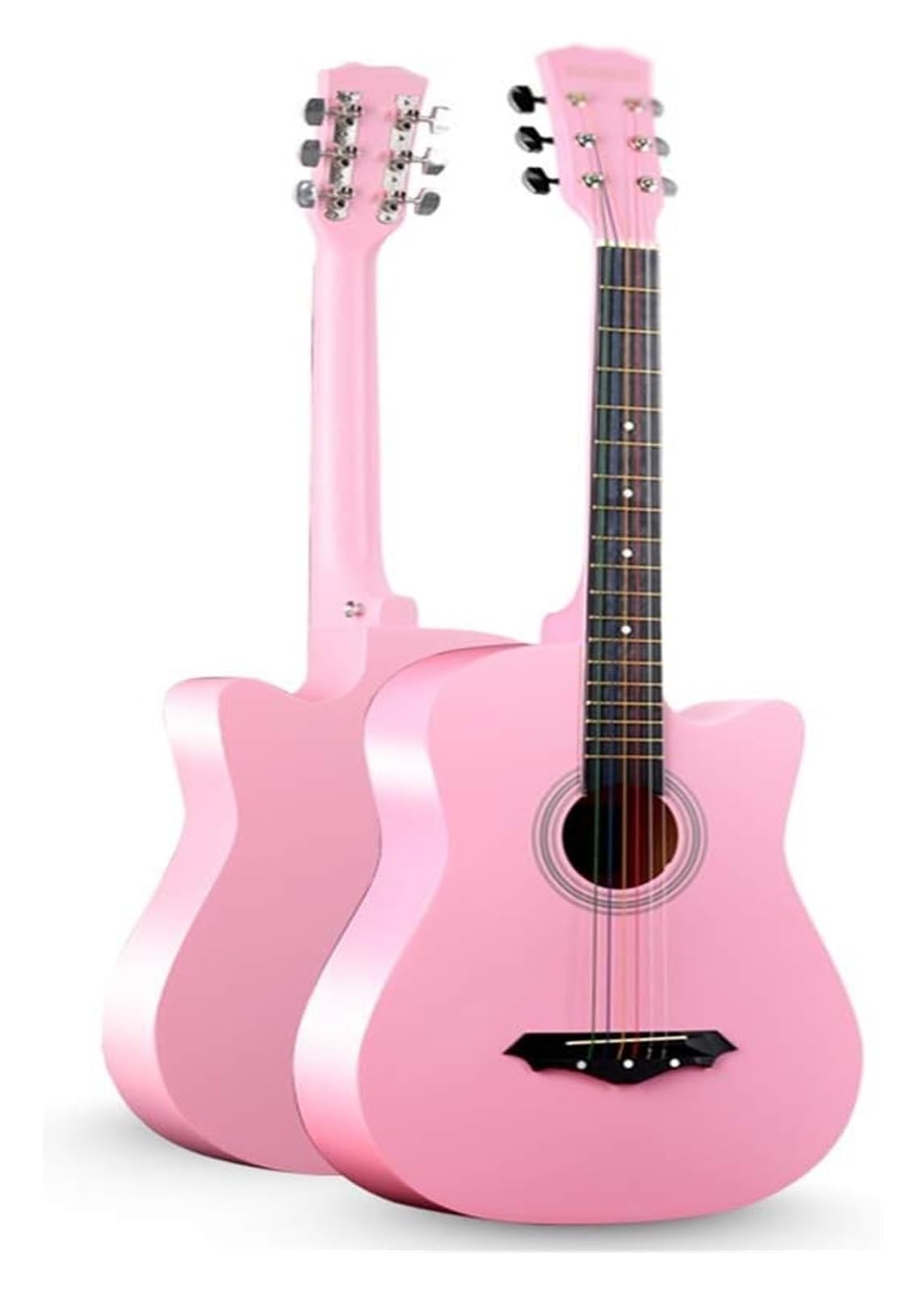 Klassische Gitarre Mit Stahlsaiten, 38 Zoll (96,5 Cm), Anfänger-Gitarrenset Mit Gigbag, Saiten, Plektren, Tragbare Reisegitarre, 10 Farben(A)