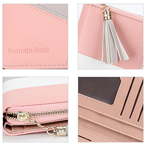 Pomelo Best portemonnee dames veelkleurige gestreepte portemonnee met 12 pasjesvakjes en kleingeld - Image 6