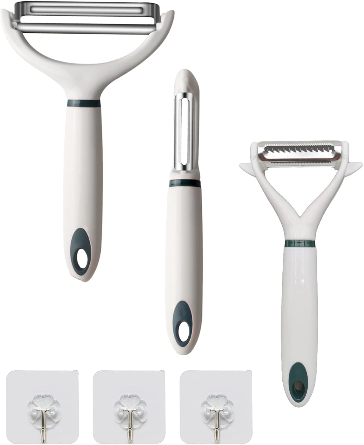 2022 Upgrade vegetable peelers for kitchen (3 set)，sharp stainless steel peelers, smooth and easy-to-grip handles , suitable for peeling and pitting potatoes, cucumbers, carrots, apples, peach: Home & Kitchen