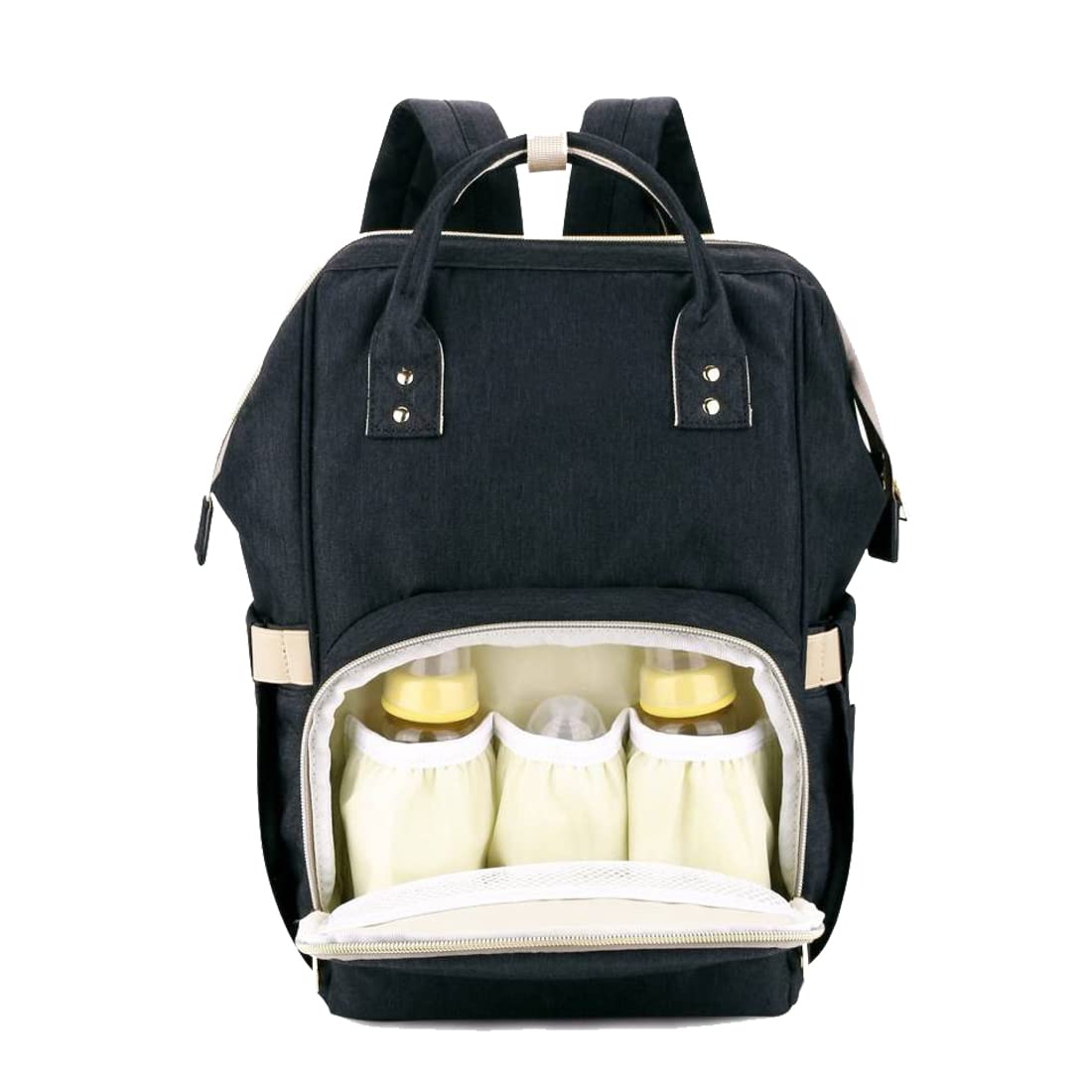 Style Homez AIMAMA, Baby Travel Essentials & Diaper Backpack, 25L Storage & Insulated Bottle Space, Black Color-image-29