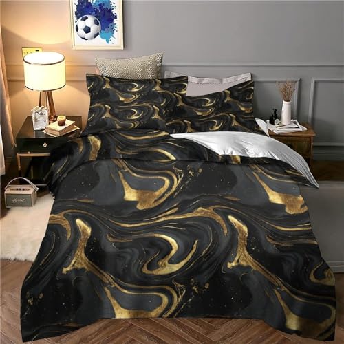 Housse de couette microfibre imprimé 3D dynamique avec fermeture éclair durable 200x200 - 6