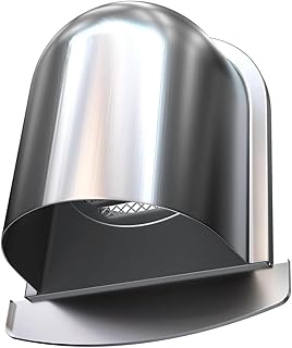 排気口カバー U型フード 201ステンレス製 外壁通気口 屋外ダクト換気用 下部開放タイプ 100mm/150mm スクリーンメッシュ内蔵 換気口フード 防錆 耐腐食 HVAC対応 簡単取り付け 住宅/産業 (U字型 100mm（201mm）)