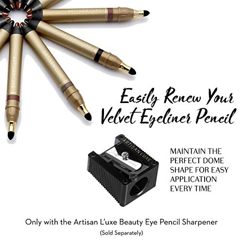 Artisan L'uxe Beauty Velvet Jumbo Eyeliner Pencil Smokey Eyes in 3 Minutes Water Proof, Smudge Proof, Long Lasting Age Defying Essential Oils Tempt (Shade: Deep Plum)