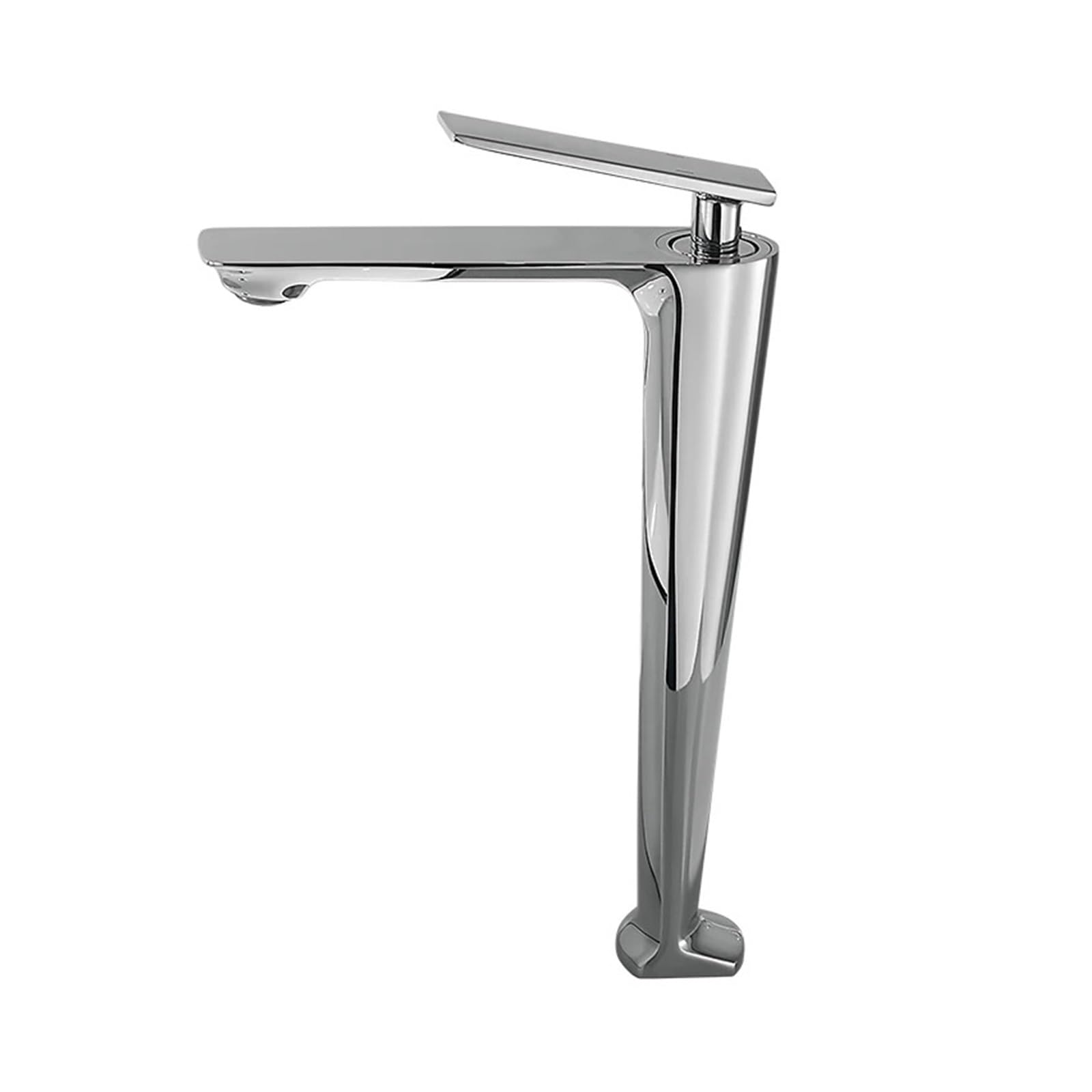 Gqnblvhzupdm Chrome Tall Kitchen Faucets, Black/White Basin Faucet Contemporary Bathroom, Painted Brass Single Handle Hole Hot And Cold Deck(Chrome Tall)