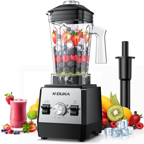 Image of H-Duka 64 Oz Container for Smoothie Blender, Blenders for Kitchen with BPA-Free Cups, Blender for Smoothies for Ice Crushing, Frozen Drink, Sauces, Dishwasher Safe
