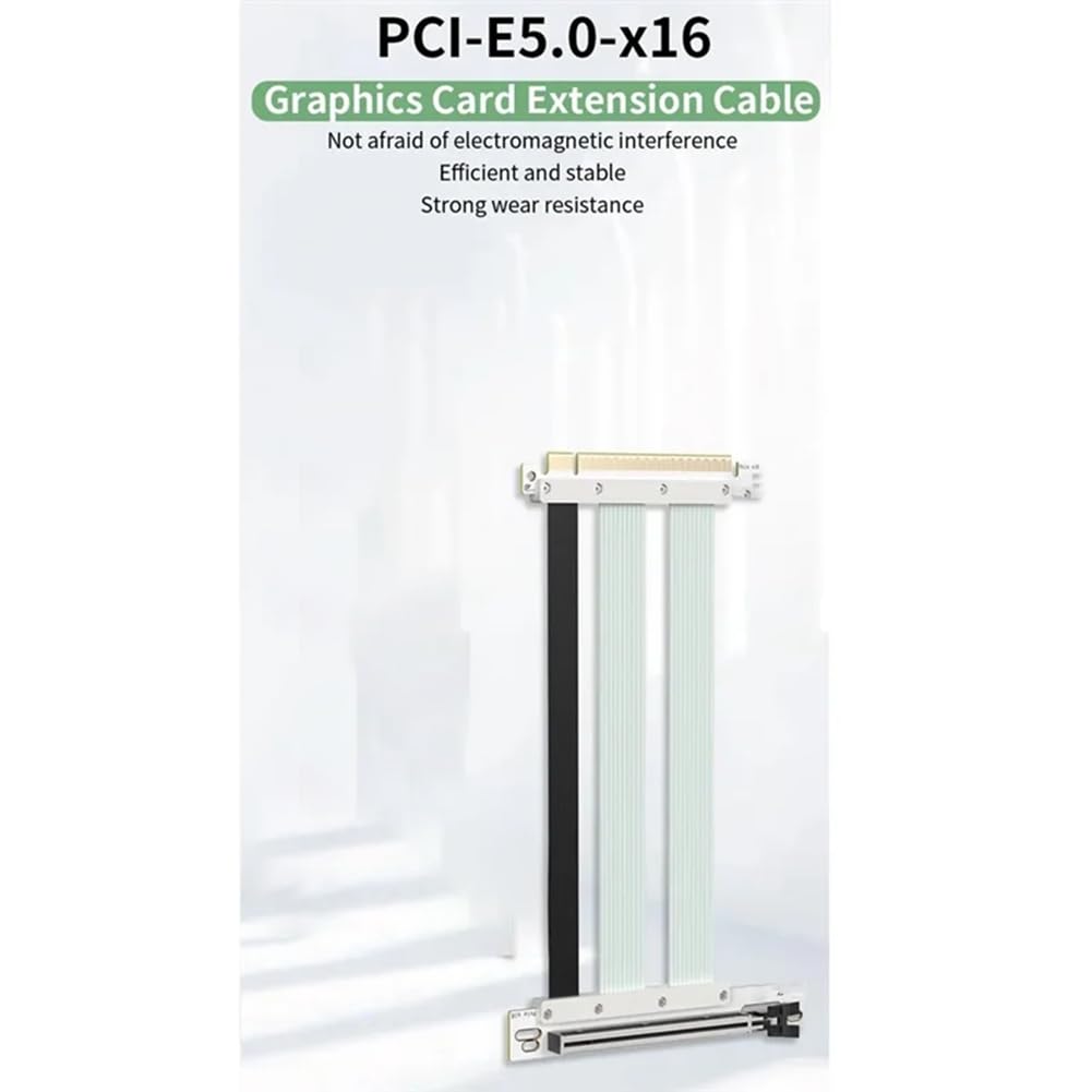 Przedłużacz karty graficznej 20 cm PCI-E 5.0 X16 Riser kabel montażowy 90° przedłużacz GPU