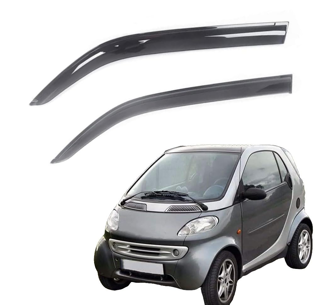 ZaozPeng Car Wind Deflectors for Smart Fortwo 1998-2014, Front Rear Side Door Windows Rain Guards Window Visor Side Visors Window Deflectors